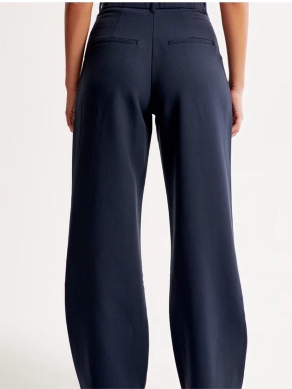 Abercrombie Curve Love Sloane Wide Leg Blue Trousers Pants Size 27 - Picture 3 of 12